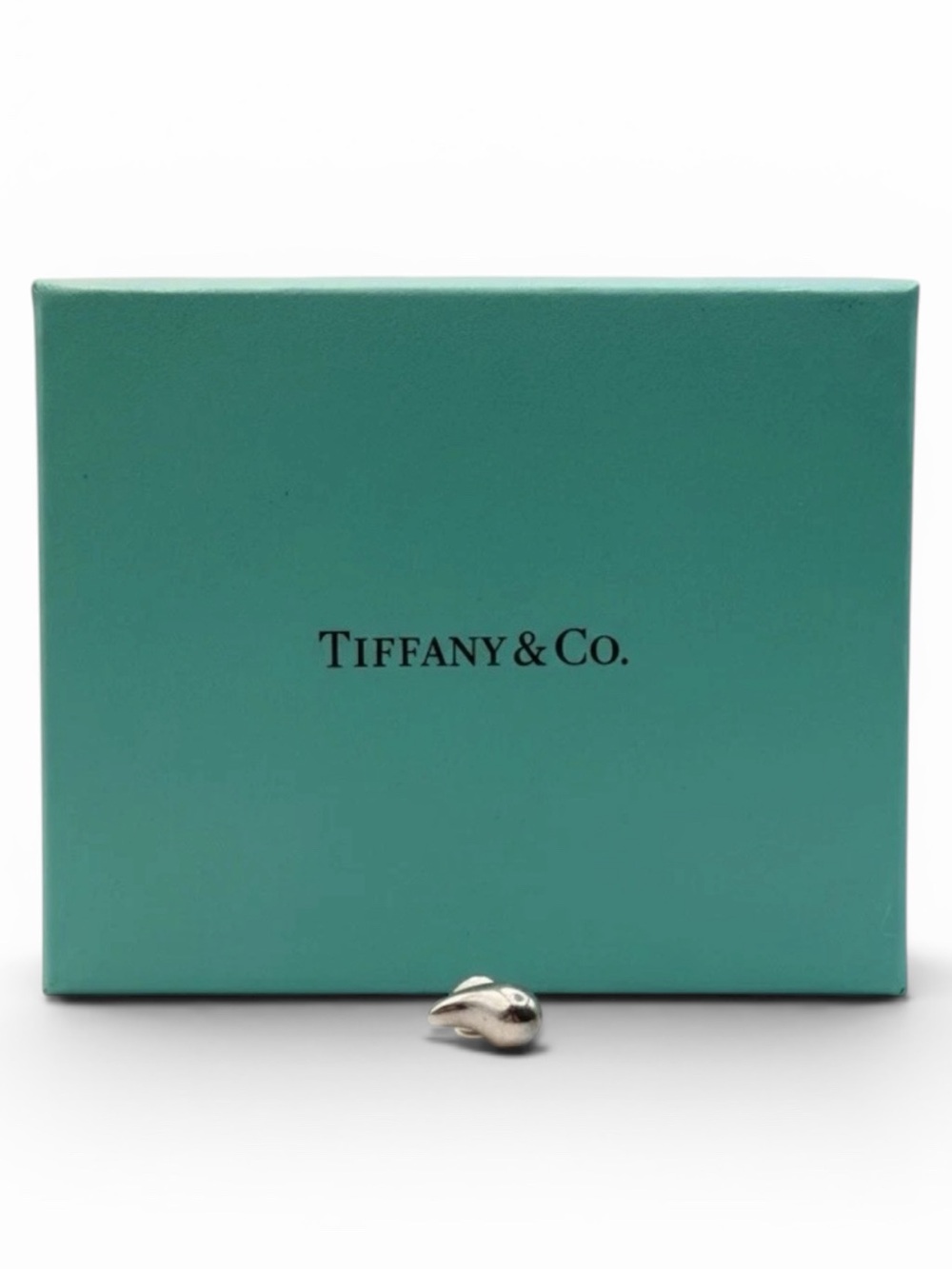 Tiffany & Co. Elsa Peretti Teardrop Sterling Silver 925 Stud Earring (Single)